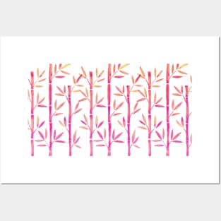 Pink Bamboo Posters and Art